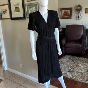 Karin Stevens by Steven Stoller vintage dress size 10 subtle unfaded black